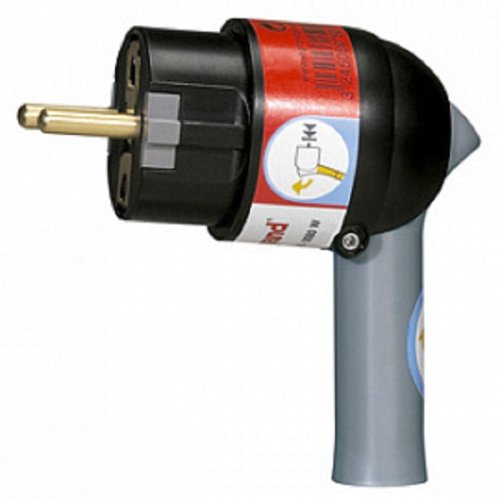 Вилка электрическая с заземлением угловая с рычагом Legrand Helium 16А черный фото Вилка электрическая с заземлением угловая с рычагом Legrand Helium 16А черный картинка